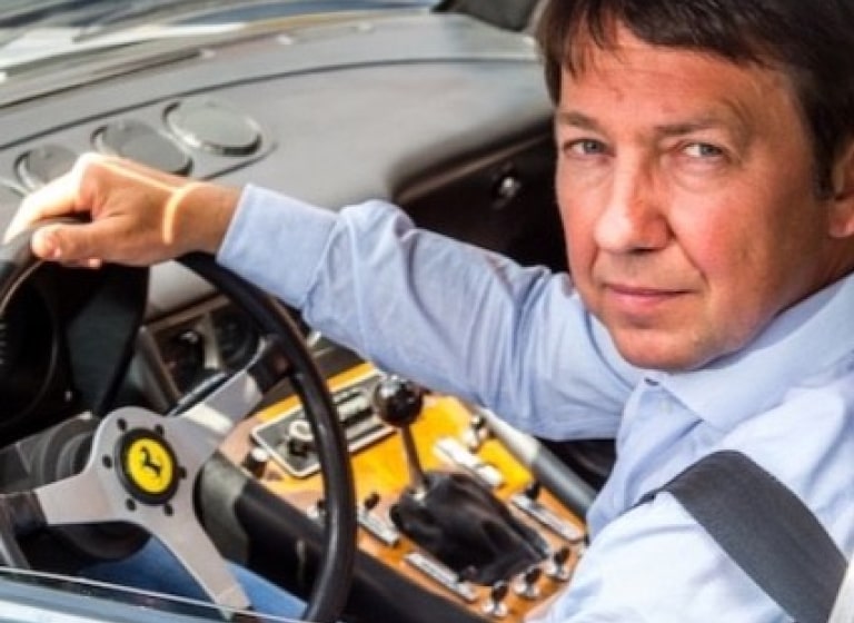 Frank Paul Janssen in his Ferrari 400 behind the steering wheel