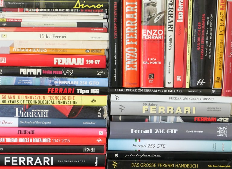 Various Ferrari books from all decades
