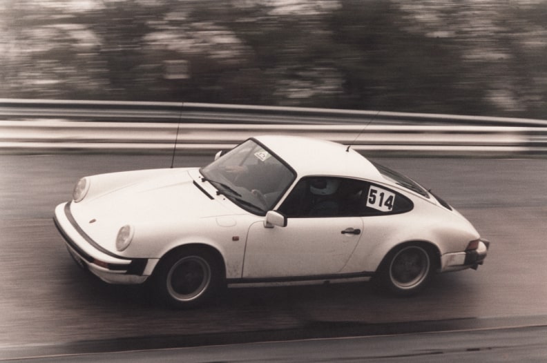 Porsche 911SC Granprix white at Nordschleife 1981